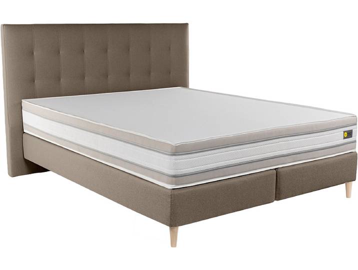 Boxspringbett RELAX BY BICO CHARLOTTE braun 200x200cm fest
