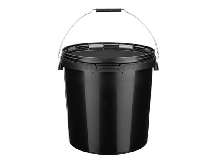 Garronda 20 Liter 50 Stück Eimer mit Deckel Schwarz Behälter GD-0116