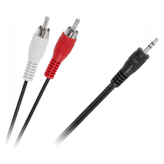 Jack cable - RCA (Cinch) x2 black (KPO2747-15) (15 m, AUX Kabel, Cinch Kabel) (5901436713708)