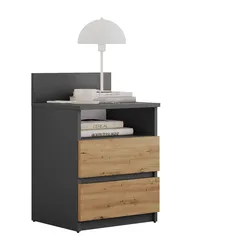 NACHTTISCH HANA M1 Artisan Eiche / Anthrazit