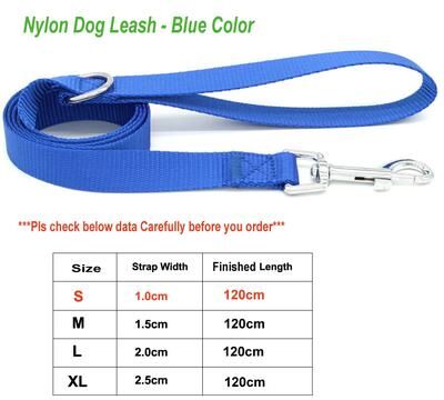 Uplifted Finds Classic Adjustable Nylon Pet Collar dog Leads Dark Blue xl