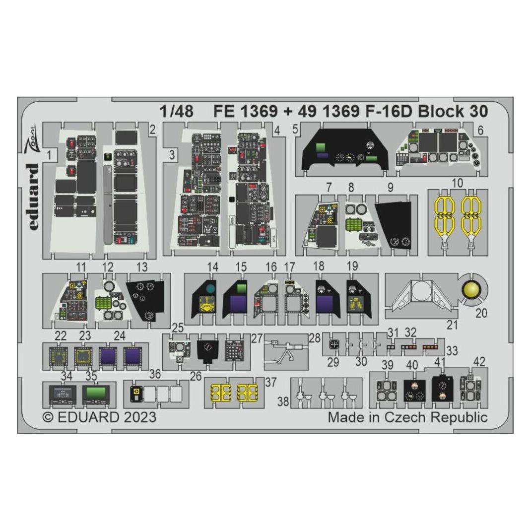 Eduard F-16D Block 30 1/48 KINETIC (FE1369)