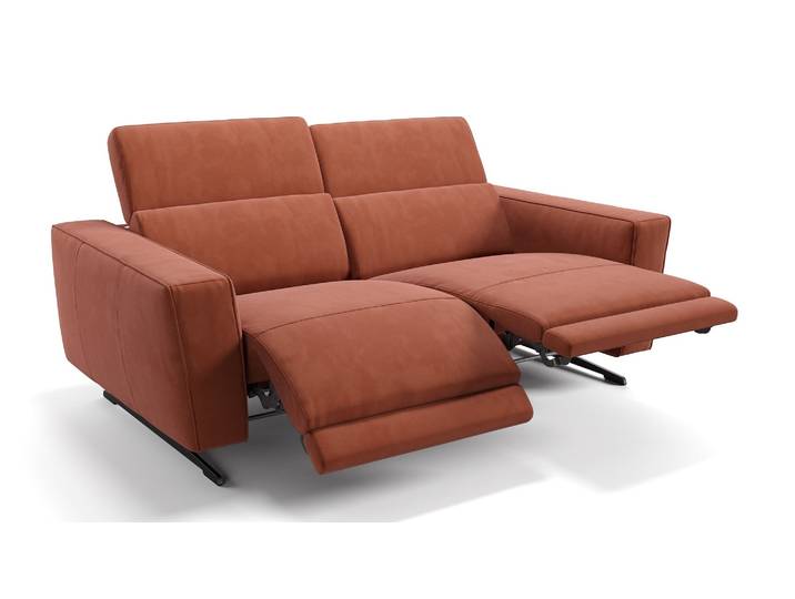 Designer Stoffcouch 2-Sitzer ALESSO Relaxfunktion