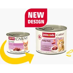 animonda Carny Kitten 200g Dose Katzennassfutter 24 x 200 Gramm Baby Pate