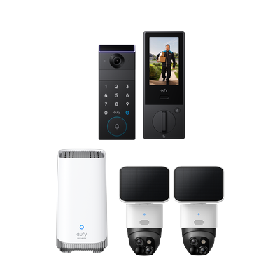 eufy SoloCam S340 (2-Cam Pack) + FamiLock S3 Max + HomeBase™ S380 White