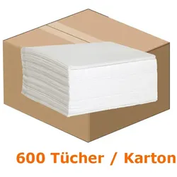 Nordvlies WIPEX-SENSITIV Wisch-Poliertuch weiß 24 x 34 cm Karton je 12 x 50 Tücher 1/4 Falz lösungsmittelbeständig