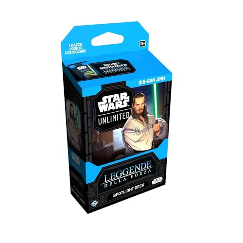 Asmodee Fantasy Flight Games Star Wars: Unlimited Verzamelkaartspel Legenden der Macht Spotlight Deck Qui-Gon Jinn Italiaanse versie