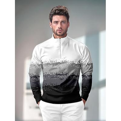 Herren poloshirt Schwarz Langarm Shirt Golfkleidung, Kleidung, Outfits, Kleidung