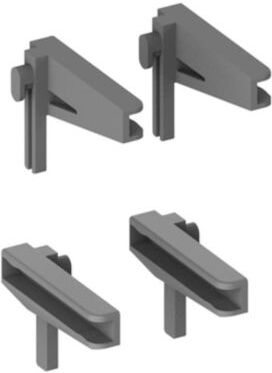 KEUCO Bodenträgersatz 90110 90110000089 für 1 kurze Somaris Glasablage