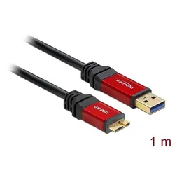 USB3.0 Kabel Delock A -> Micro-B StSt 1.00m Premium