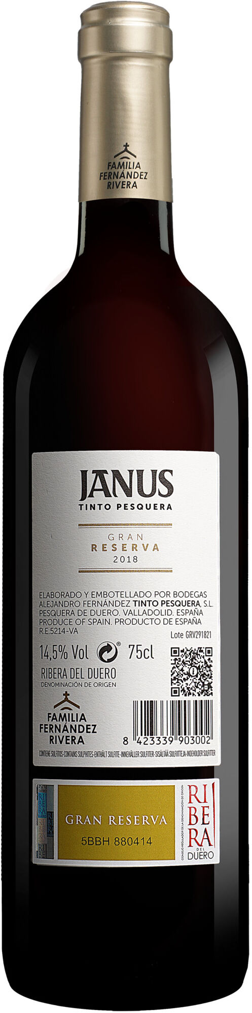 Alejandro Fernández Janus Tinto Pesquera Gran Reserva 2018 14.5% Vol. Rotwein Trocken aus Spanien