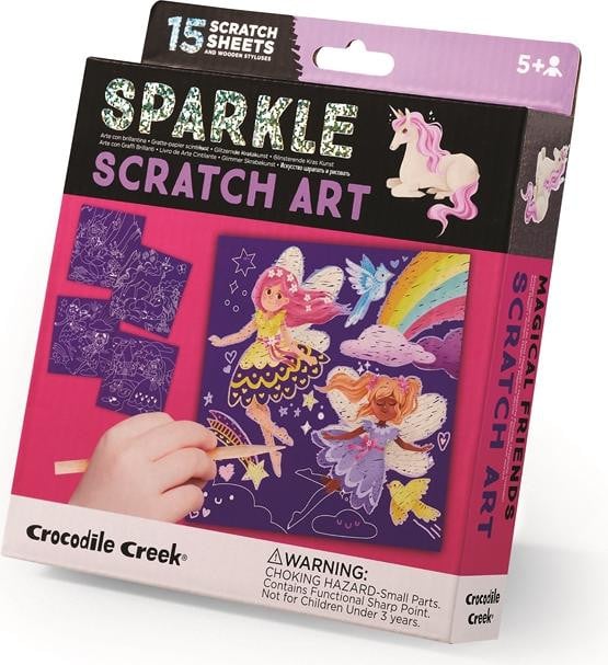 Crocodile Creek Sparkle Scratch Art Magische Vrienden