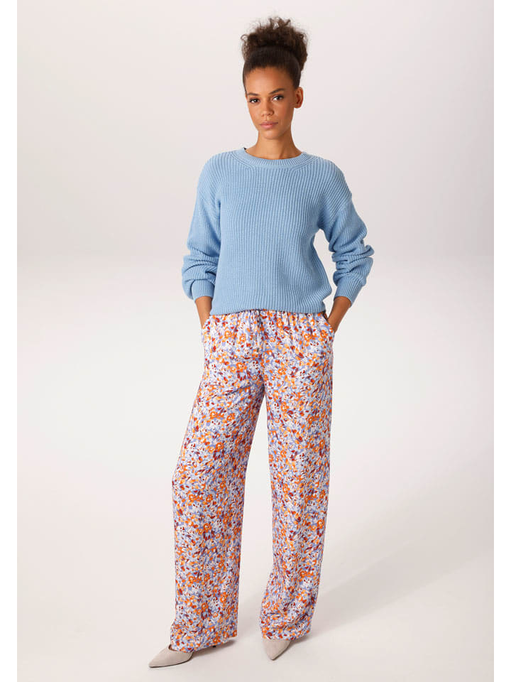 Aniston Hose in Flieder/ Orange - 48