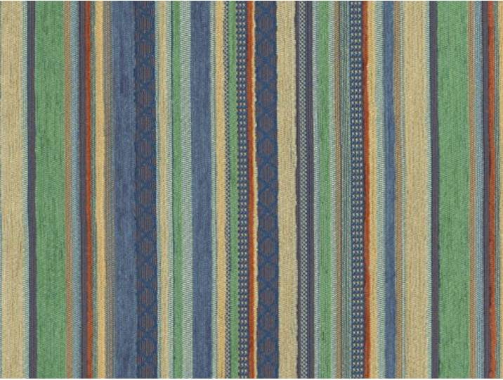 Landhaus Möbelstoff Ischgl Farbe 61 (blau, hellblau, beige, lindgrün, grün) mit biologischem Fleckschutz - modernes Chenille-Flachgewebe (gemustert, gestreift) Polsterstoff, Stoff, Bezugsstoff, Eckbank, Couch, Sessel, Hussen, Kissen
