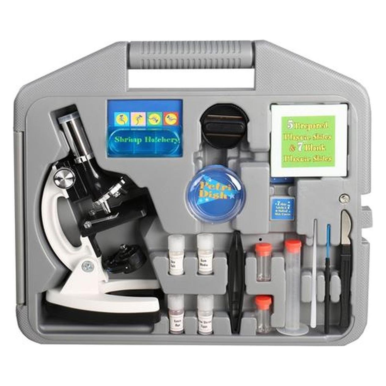 Byomic Einsteiger Mikroskop Set 100, 400 und 900x mit Koffer (260509)