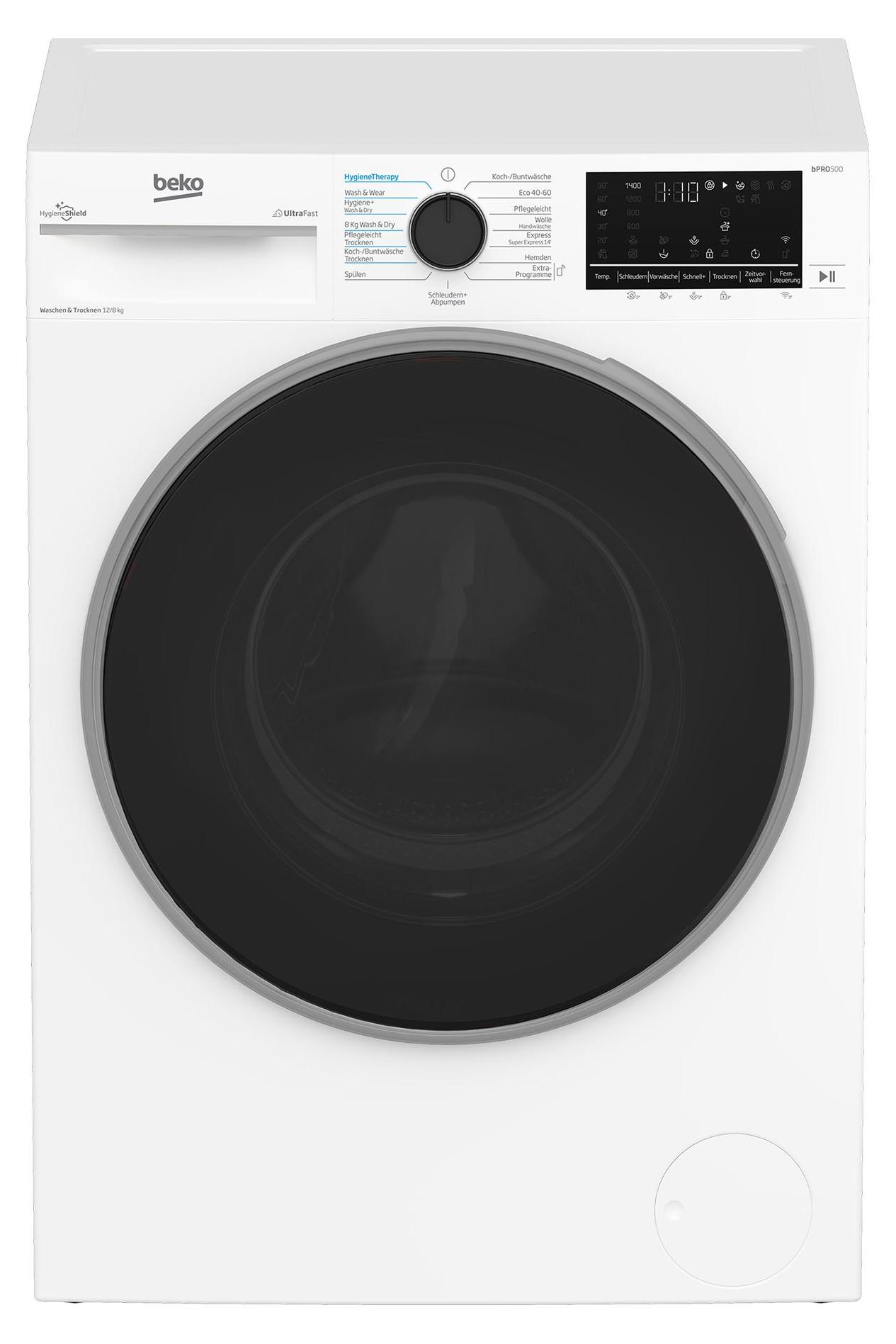 Beko B3DFT512447W Waschtrockner 12/8 kg Nachlegefunktion SuperExpress