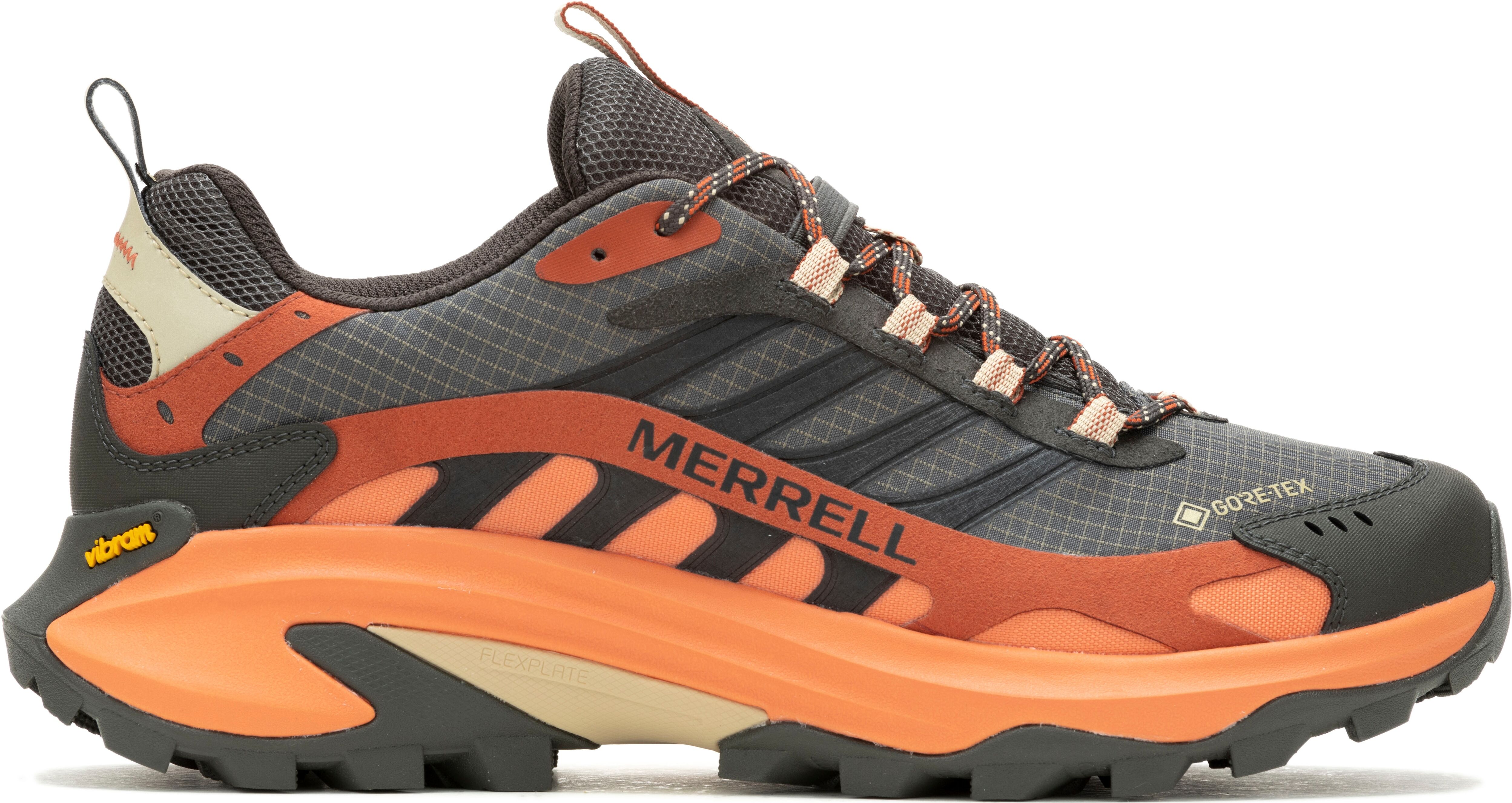 Wanderschuh MERRELL "MOAB SPEED 2 GORE-TEX", Herren, Gr. 47, bunt (beluga), Synthetik, Schuhe Wanderschuh, wasserdicht dank Gore-Tex Membrane beluga 47