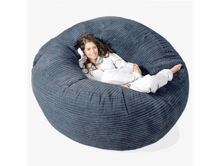 Lounge Pug, 'Mega-Mammoth' Sofa Sitzsack XXL, Schlafsofa, Cord Marineblau