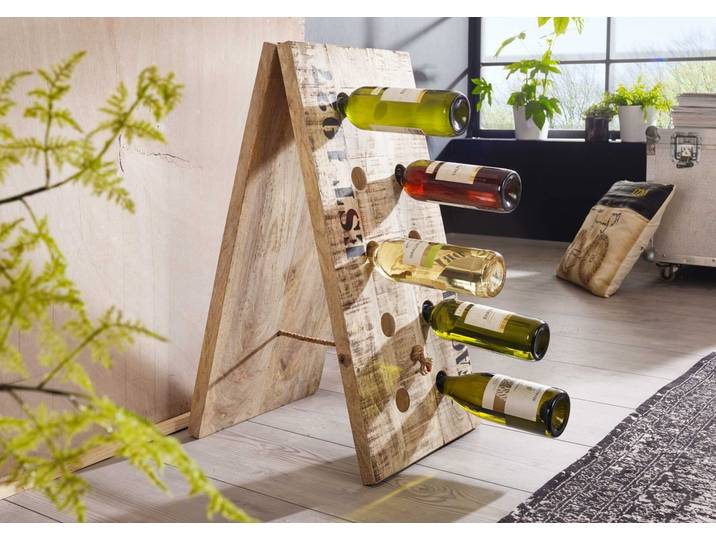 Étagère à vin 35x25 Manguier brut Bois naturel FACTORY #151