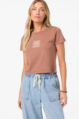 O'Neill s Radiant Fitted T-Shirt in Carob Brown, Size XS