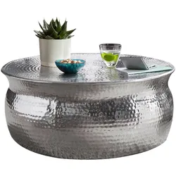 WOHNLING WL5.451 Couchtisch KARAM Silbern 75 cm x 75 cm x 31 cm