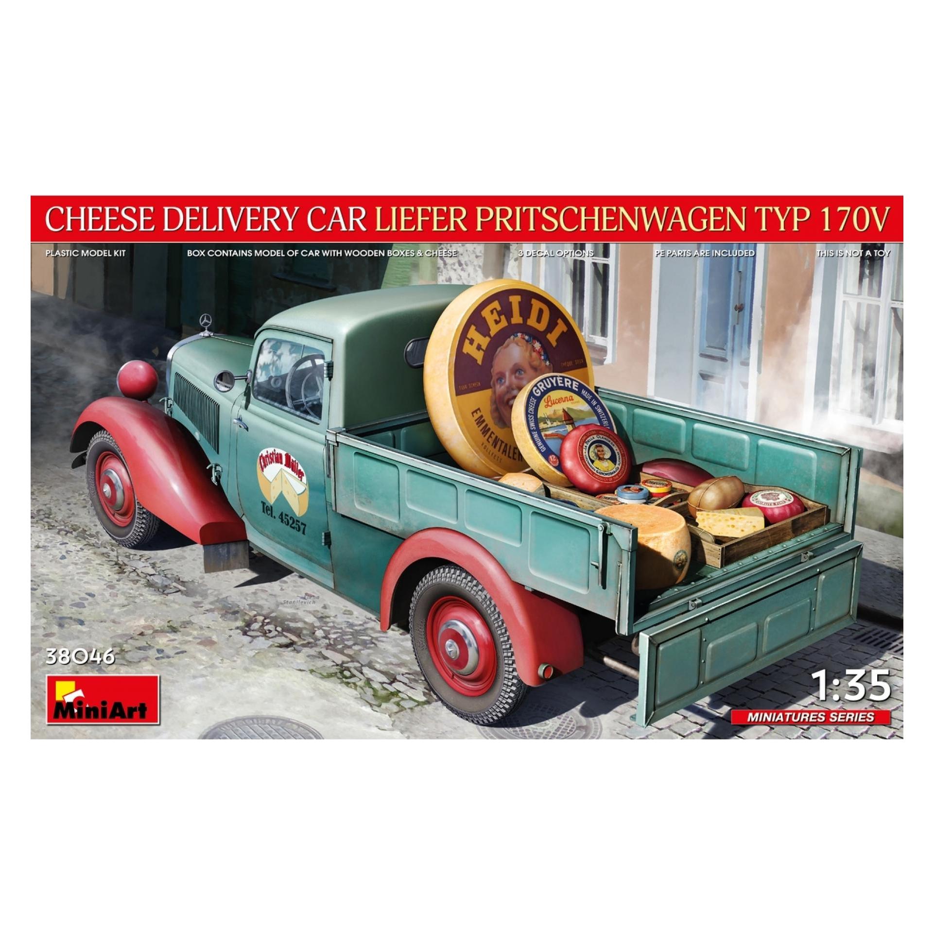 Mini art Cheese Delivery Car Liefer Pritschenwagen Typ 170V (38046)