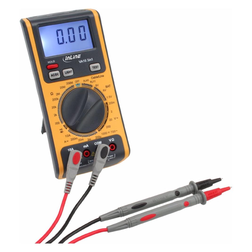 InLine Multimeter 3-in-1 (CAT II 1000V, CAT III 600V, Hand-Multimeter) (43115)