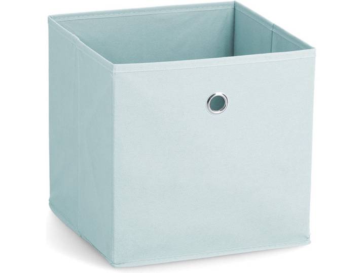 Zeller opbergmand/ kastmand - 22 liter - lichtblauw - 28 x 28 x 28 cm - opslag - manden - opvouwbaar