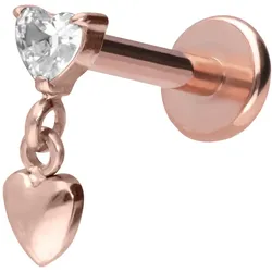 Titan Labret mit Push Fit 2 HERZEN