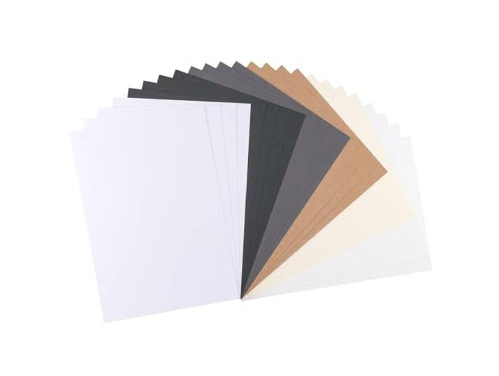 Vaessen Creative Florence Zelfklevende cardstock A4 knutselpapier, A4, kleurenmix, 24 stuks, bedrukbaar papier, voor knutselen en hobbyprojecten