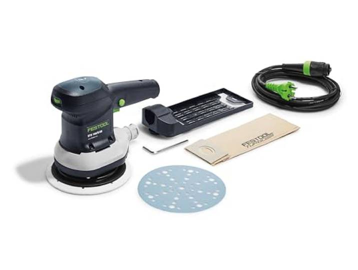 Festool Exzenterschleifer ETS 150/5 EQ - 150 mm, 5 mm Hub 310 W Schleifmaschine mit Multi-Jetstream 2 Teller weich – für Lack-Zwischenschliff und Grobschliff