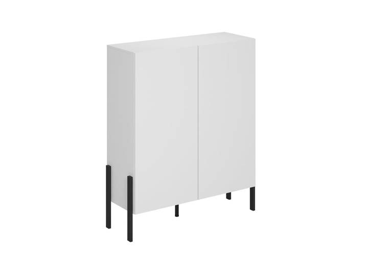 Buffet haut 2 portes panneaux mélaminés blanc