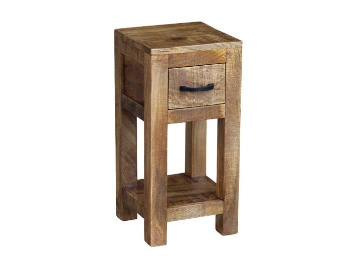 Beistelltisch Holz Vintage SEAN mit Schubalde 28 x 28 x 58 cm