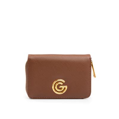Geldbörse "CHIARA", Damen, braun (chocolate), Lederimitat, GABRIELLA G BY GABRIELLA GUCCI, Kleinlederwaren, Damen Portemonnaie, Geldbeutel, Money Pocket mit Logo