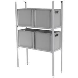 SYS-RACK Regal-System  Aluminium für Heckgarage 85 x 31 x 130 cm