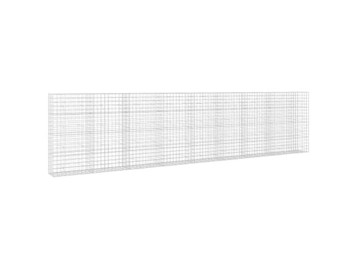 vidaXL Gabione mit 3,5 mm Draht und 10x10 cm Maschen 850x50x200 cm