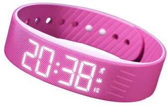 Quick Pick Pro VibeTrack Silent Alarm Fitness Watch With Pedometer For Students & Active Lifestyles rose Red