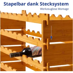Relaxdays, Weinregal, Weinregal (108 Flaschen, 85 x 25.50 x 159 cm)