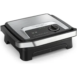 Tefal Inicio Adjust Multifunktionsgrill (GC272D), Kontaktgrill, Schwarz, Silber