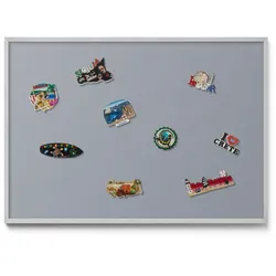 MAGNETTAFEL 100x70 cm Weißer Rahmen Dunkelblau