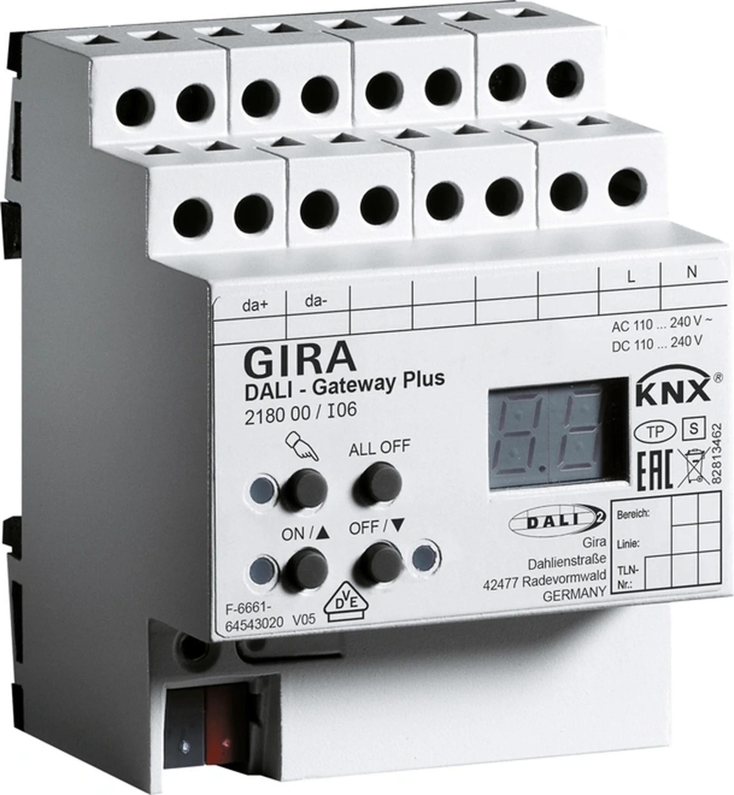 Gira DALI-Gateway Plus KNX REG
