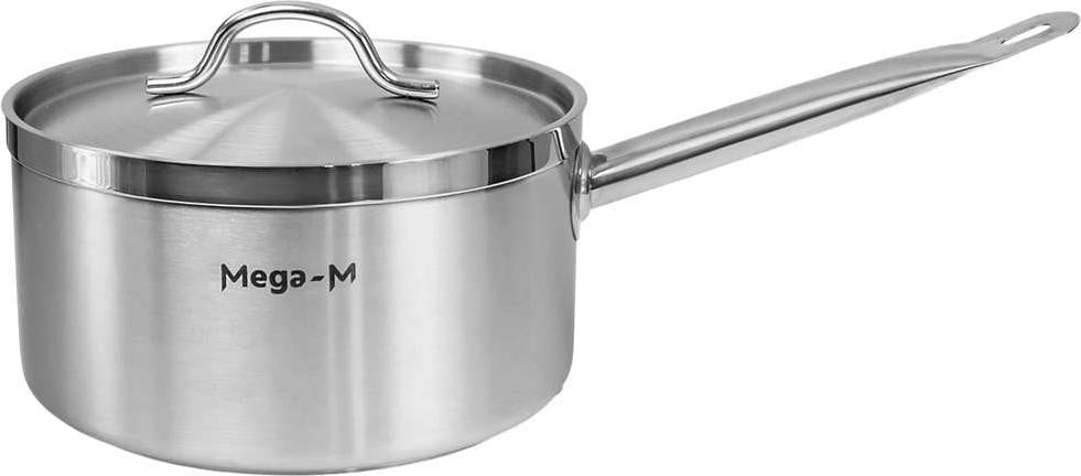 Mega-M PRO Gastronomische ronde pan met deksel, 5 liter, Diameter: 22 cm, Hoogte: 12 cm
