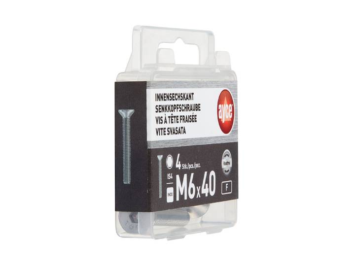 Senkkopf-Schraube HEX Inox M4 × 40 mm