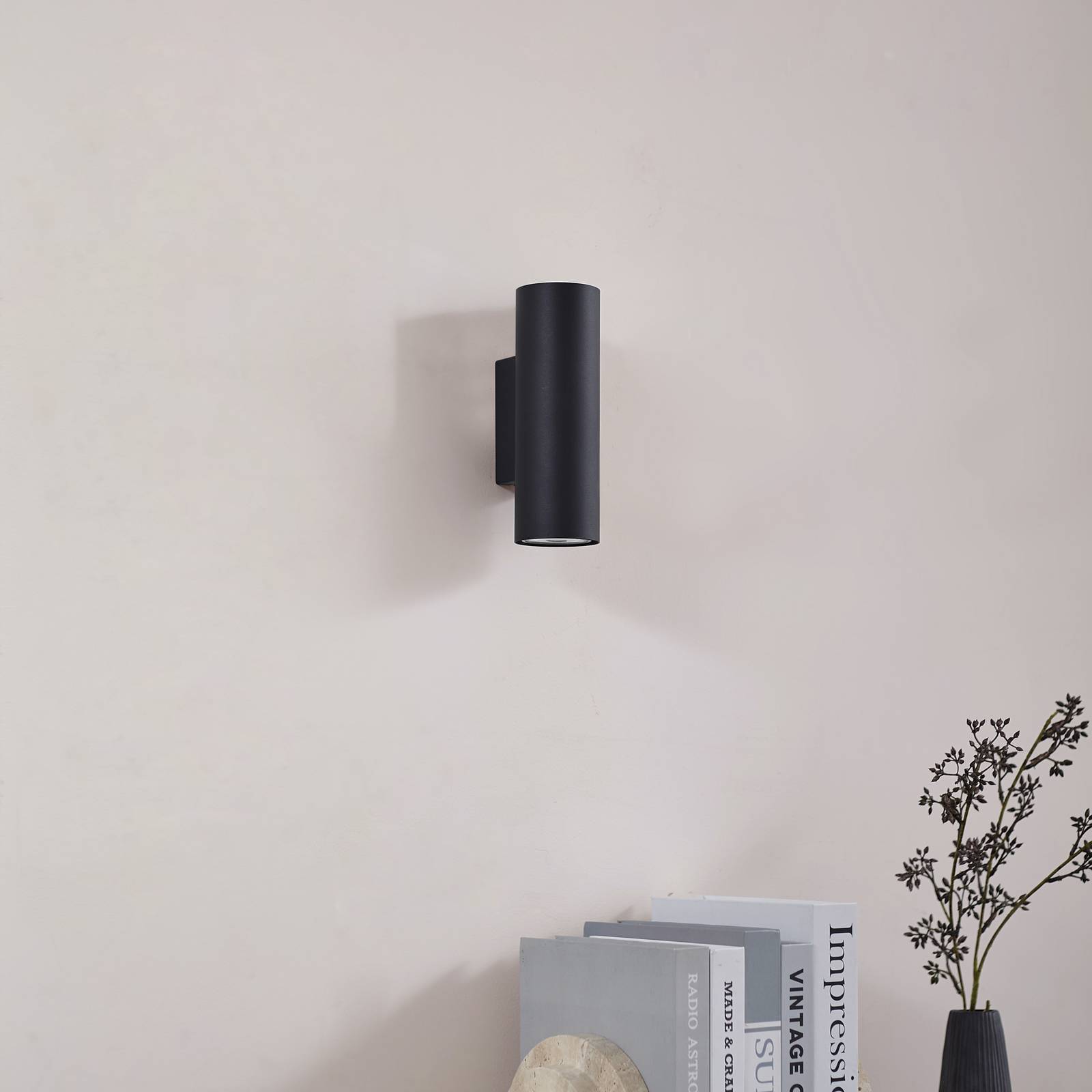 Wandlampe Joffrey Lindby, dimmbar, schwarz, für Wohn- / Esszimmer, Aluminium, Modern, Wandleuchte, Wandlampe Innen