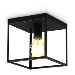 Deckenleuchte, schwarz, 1xE27 max. 60W exkl.