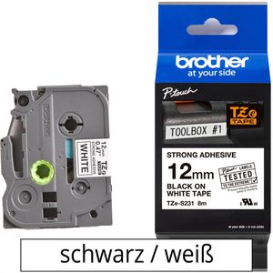Brother TZe-S231 12mm Schriftband P-touch Tape 8 m