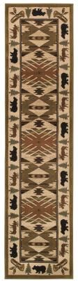 Style Haven Hearthstone Lodge Ivory/ Green Area Rug