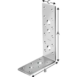 Winkelverbinder ohne Rippe, Stahl verzinkt, AG 40314