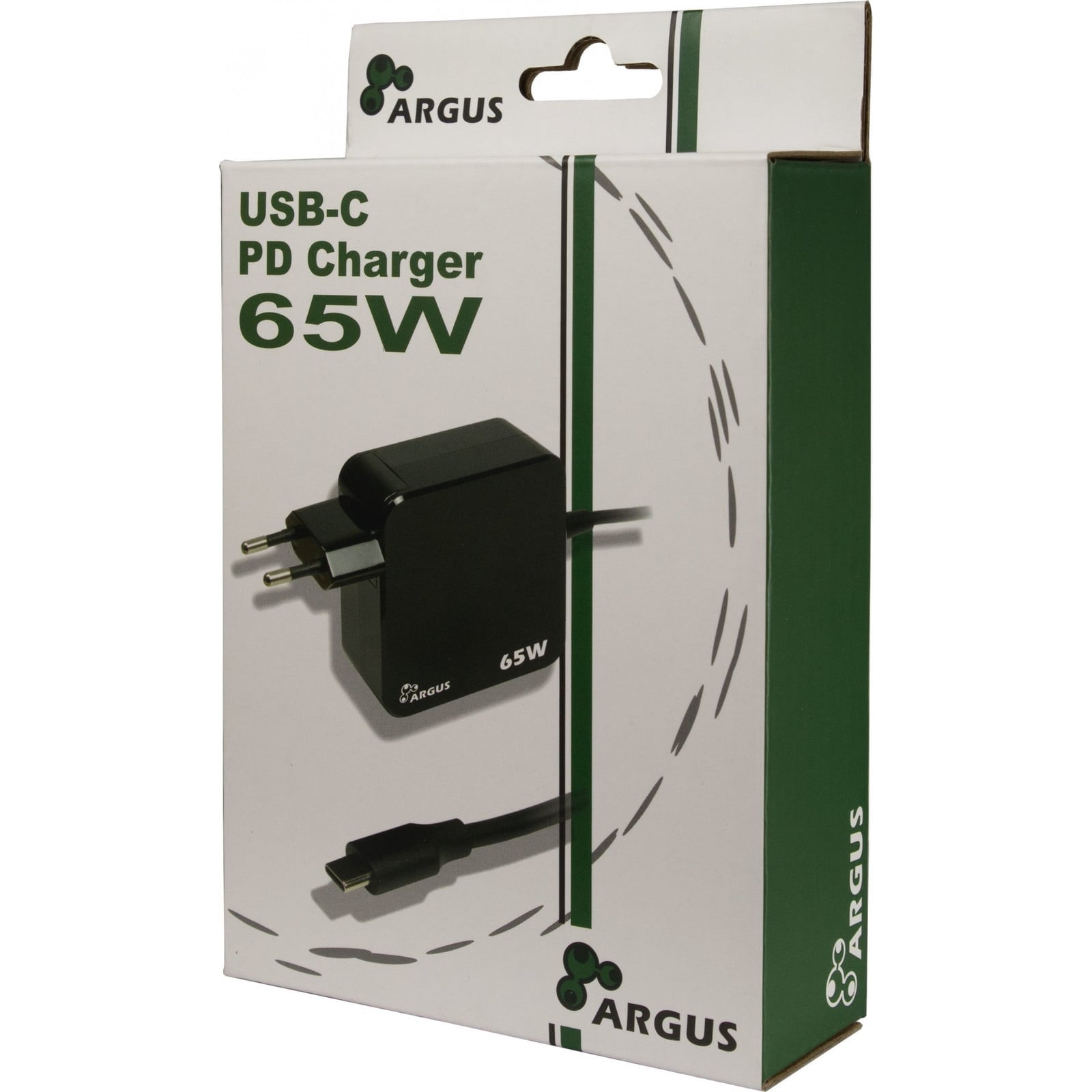 Inter-Tech PD-2065 USB-C Stecker-Netzteil 65W zwart