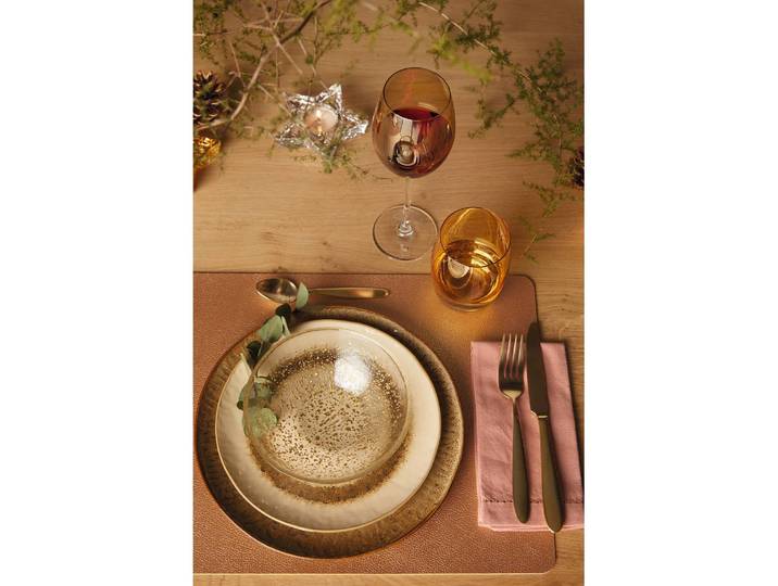 home24 Borden II set van 6 Ø 22cm beige/beige